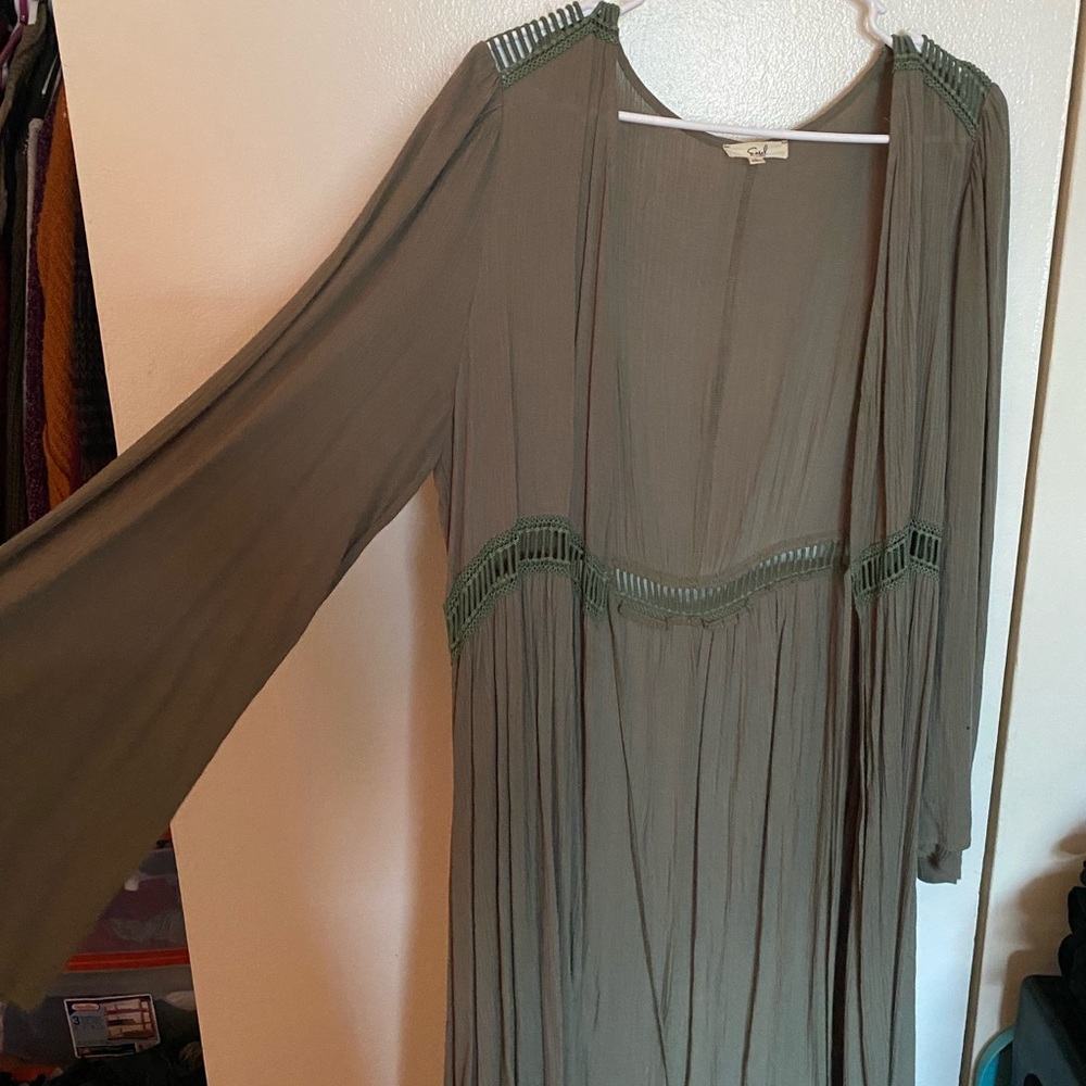 Long sleeved, long cardigan/cover up